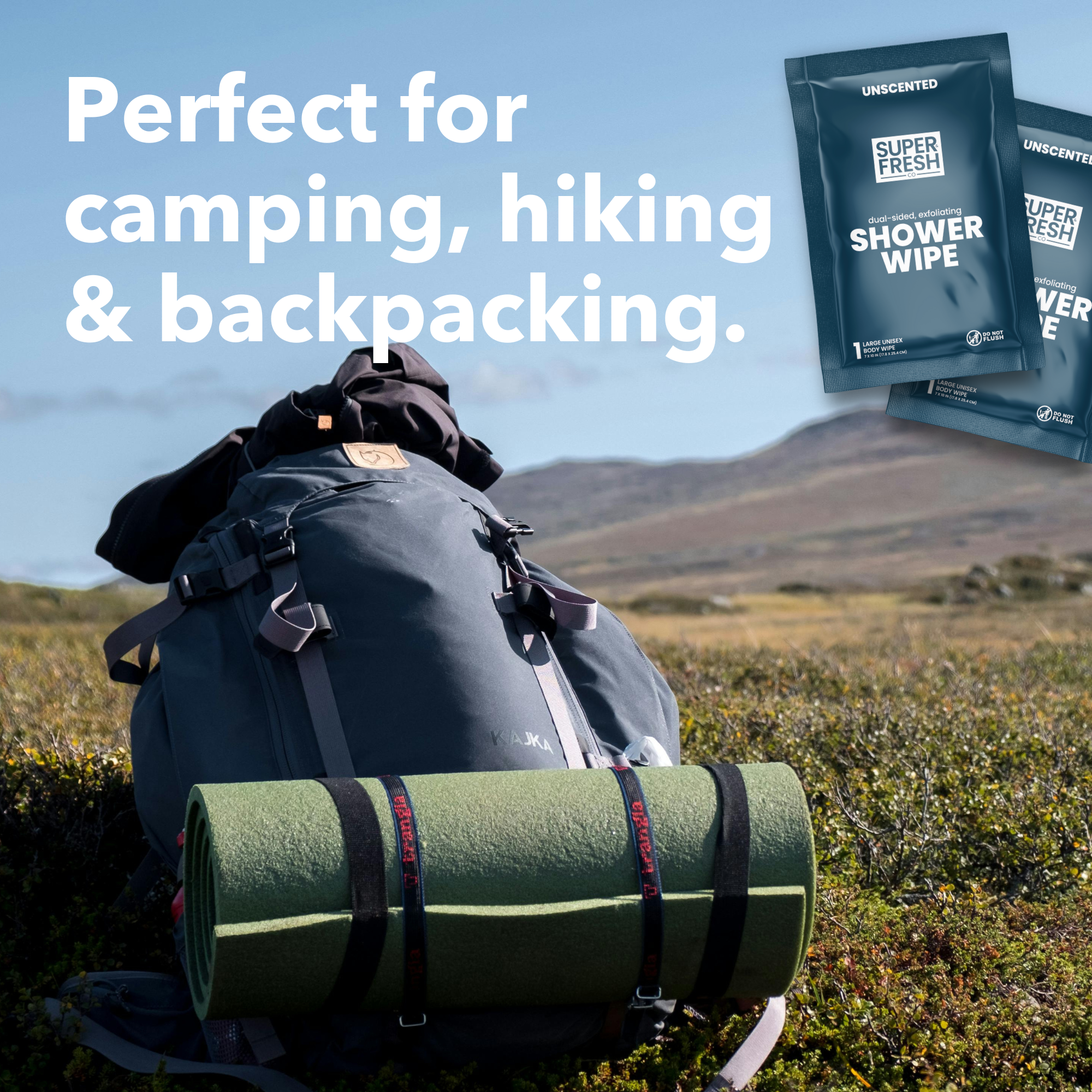 Dual-Sided Body & Shower Wipes – Unscented