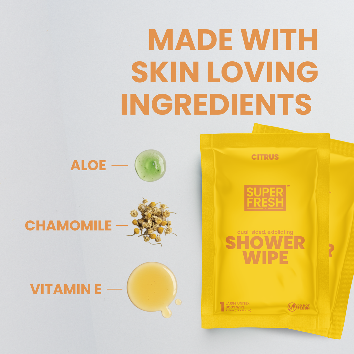 Super Fresh Shower Wipes – Citrus