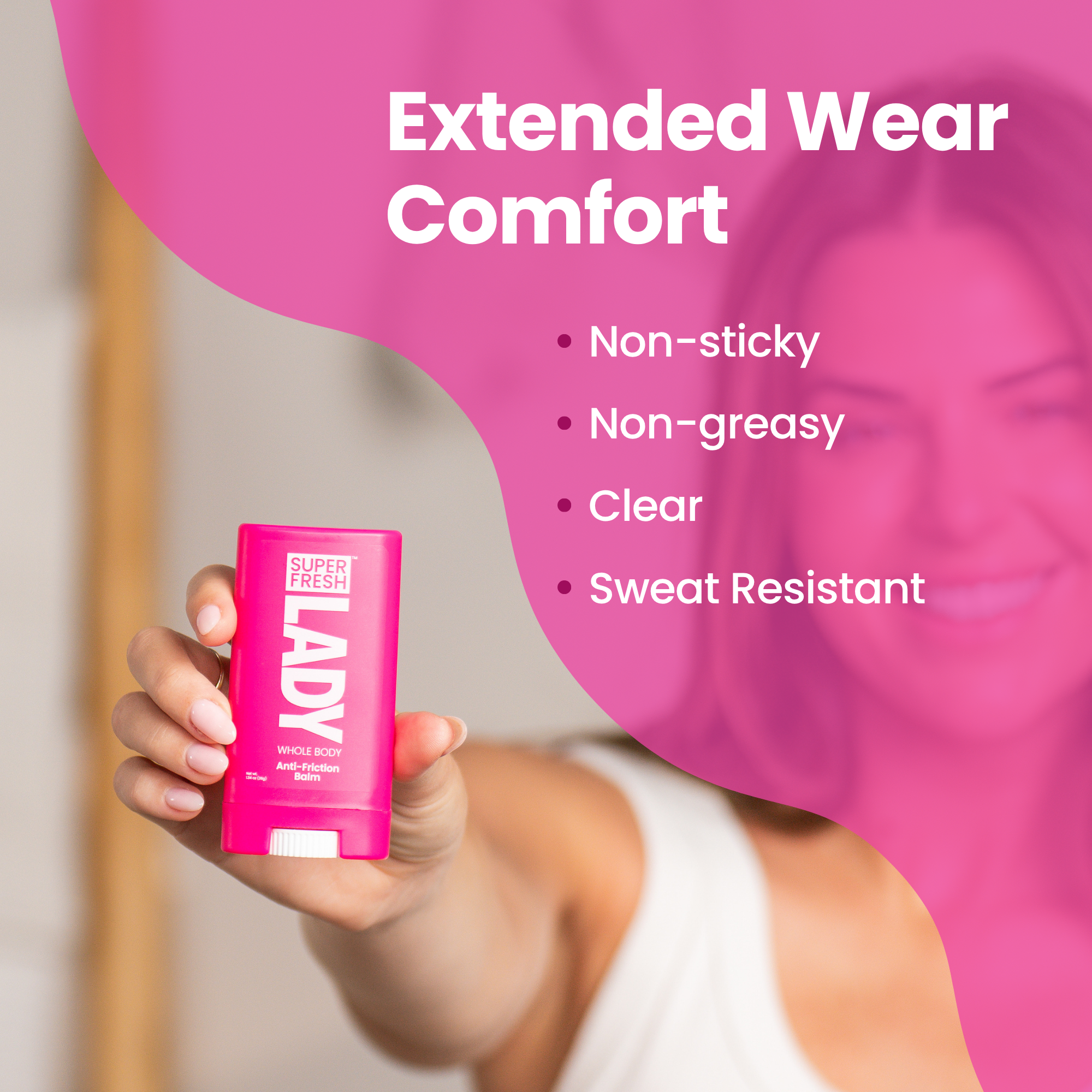 Anti-Friction, Anti-Chafing Stick for Lady Parts