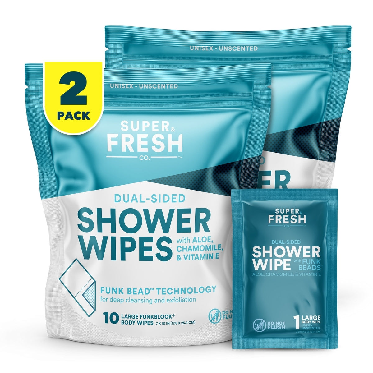 Cleansing Body Shower Wipes For Adults Super Fresh