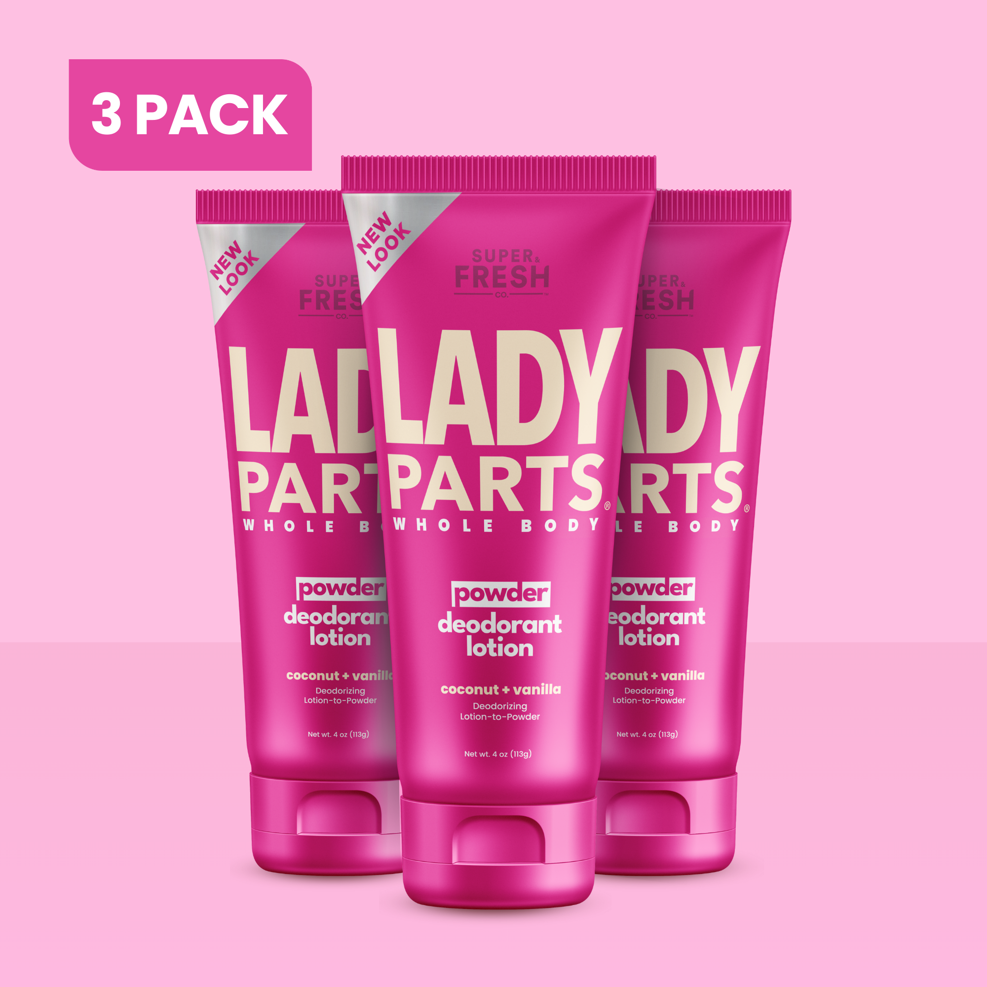 Lady Parts Deodorant Lotion - Powder - Coconut & Vanilla