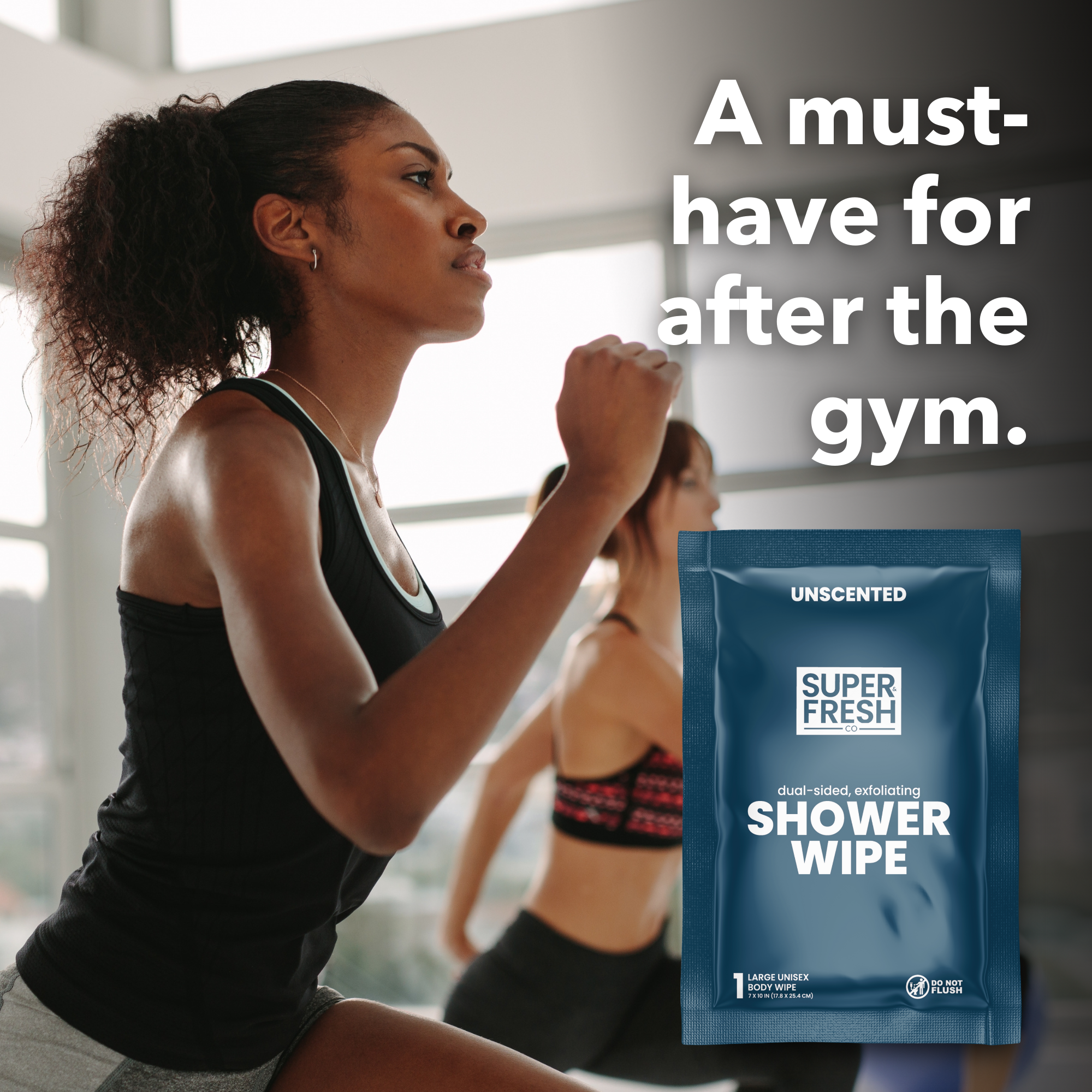 Shower Wipes - Dual-Sided Body Wipes [Unscented]