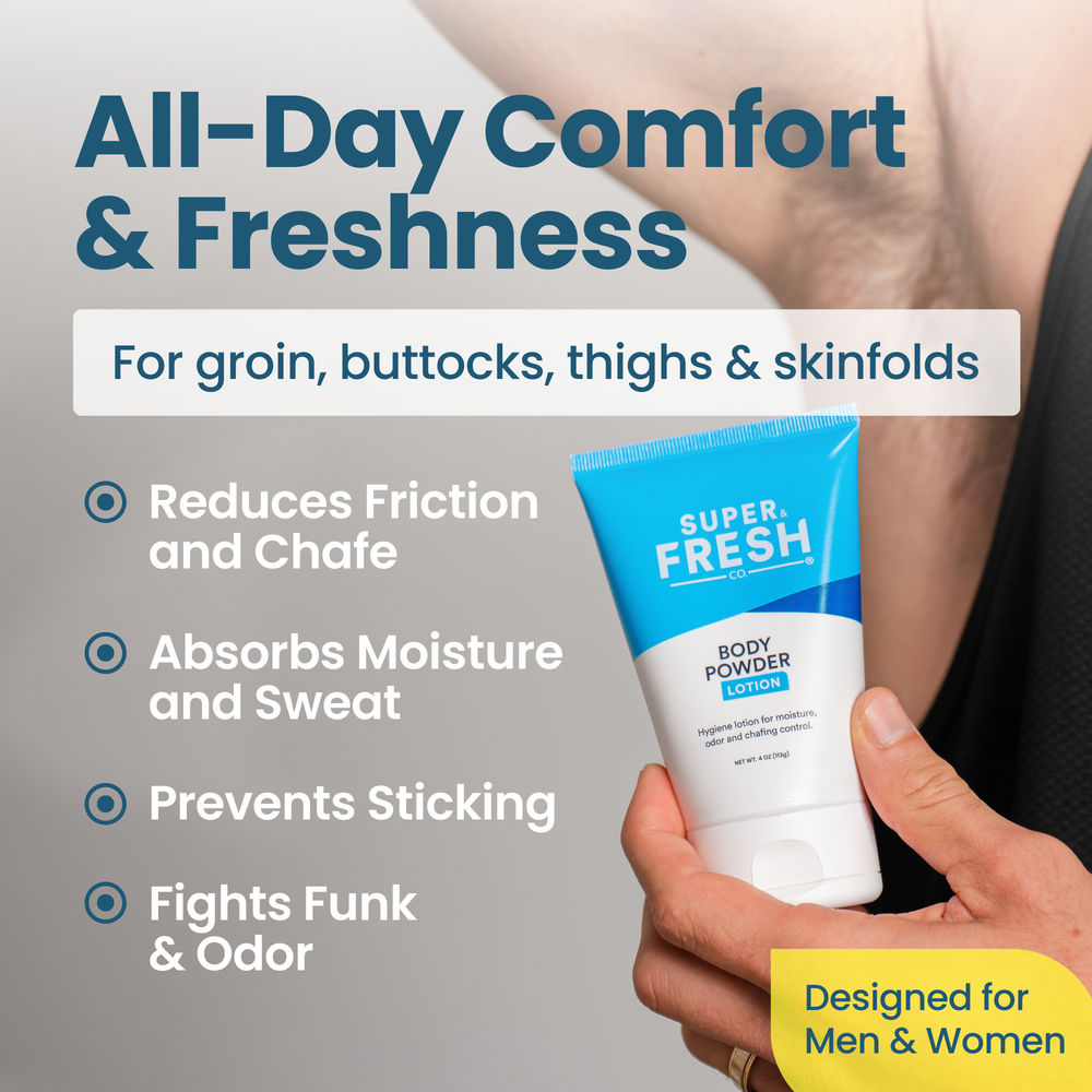 Super Fresh Body Powder Lotion - Anti-Chafing, Comfort Cream