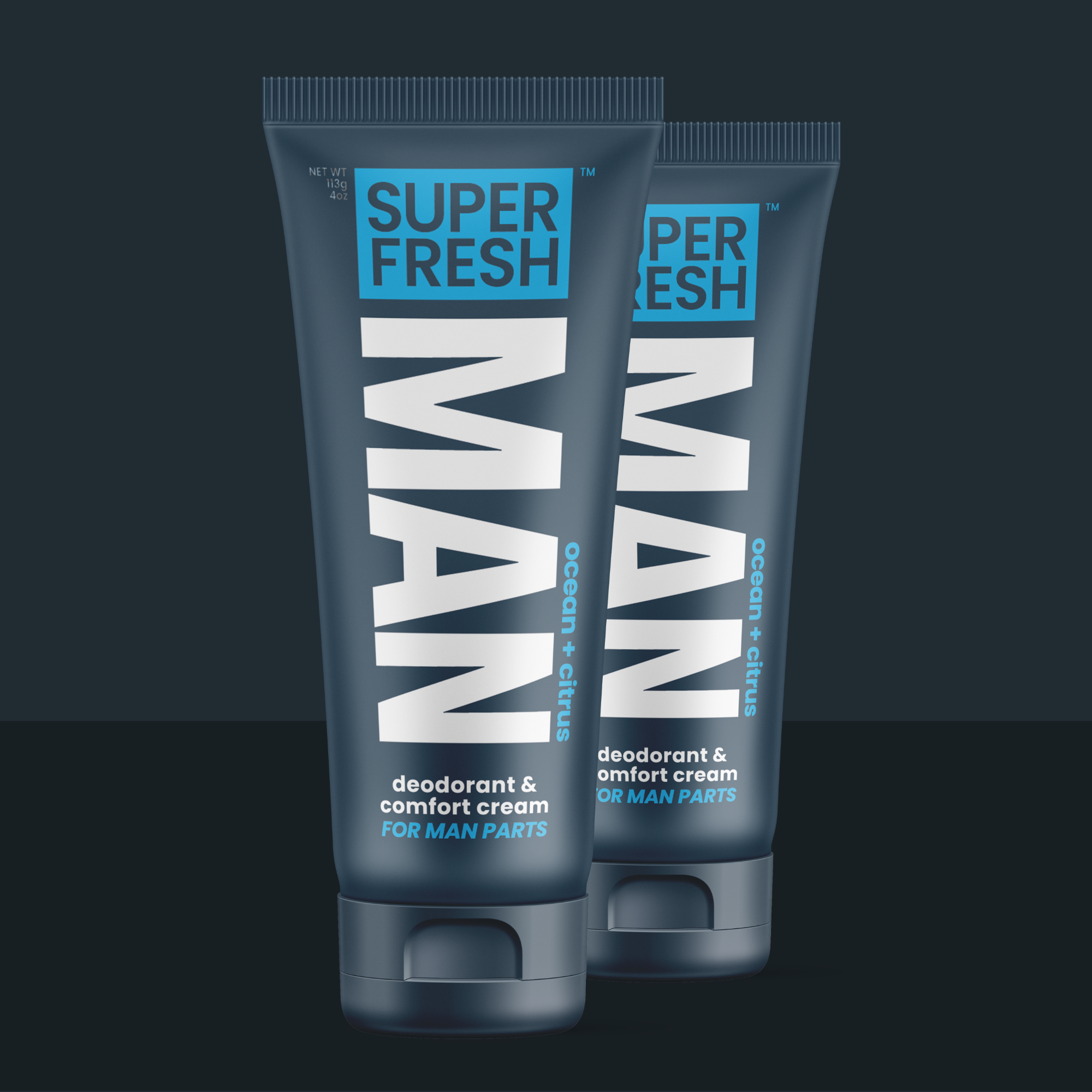 Deodorant & Comfort Cream for Man Parts [Ocean+Citrus]