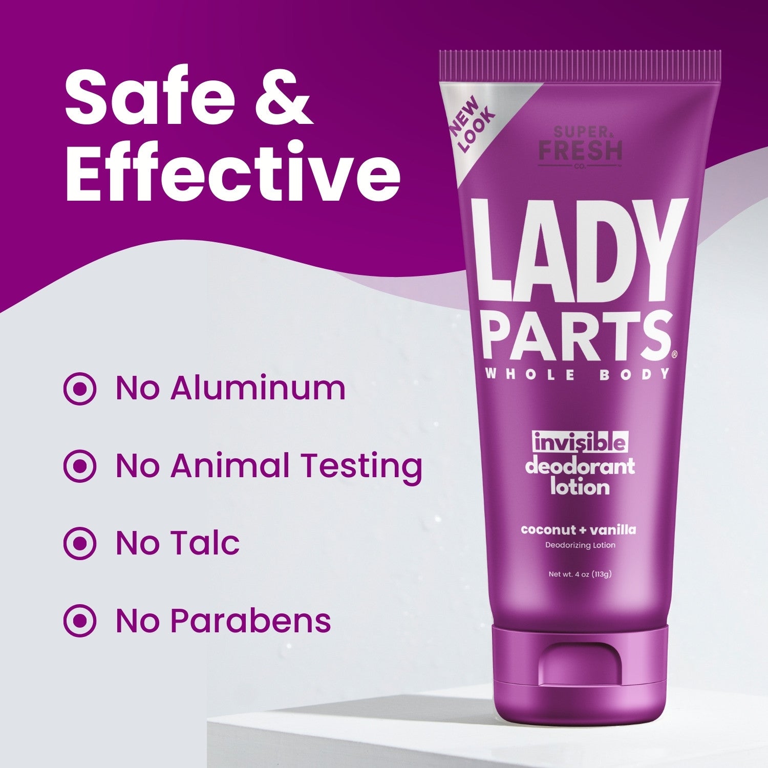 Lady Parts Deodorant Lotion - Invisible - Coconut Vanilla