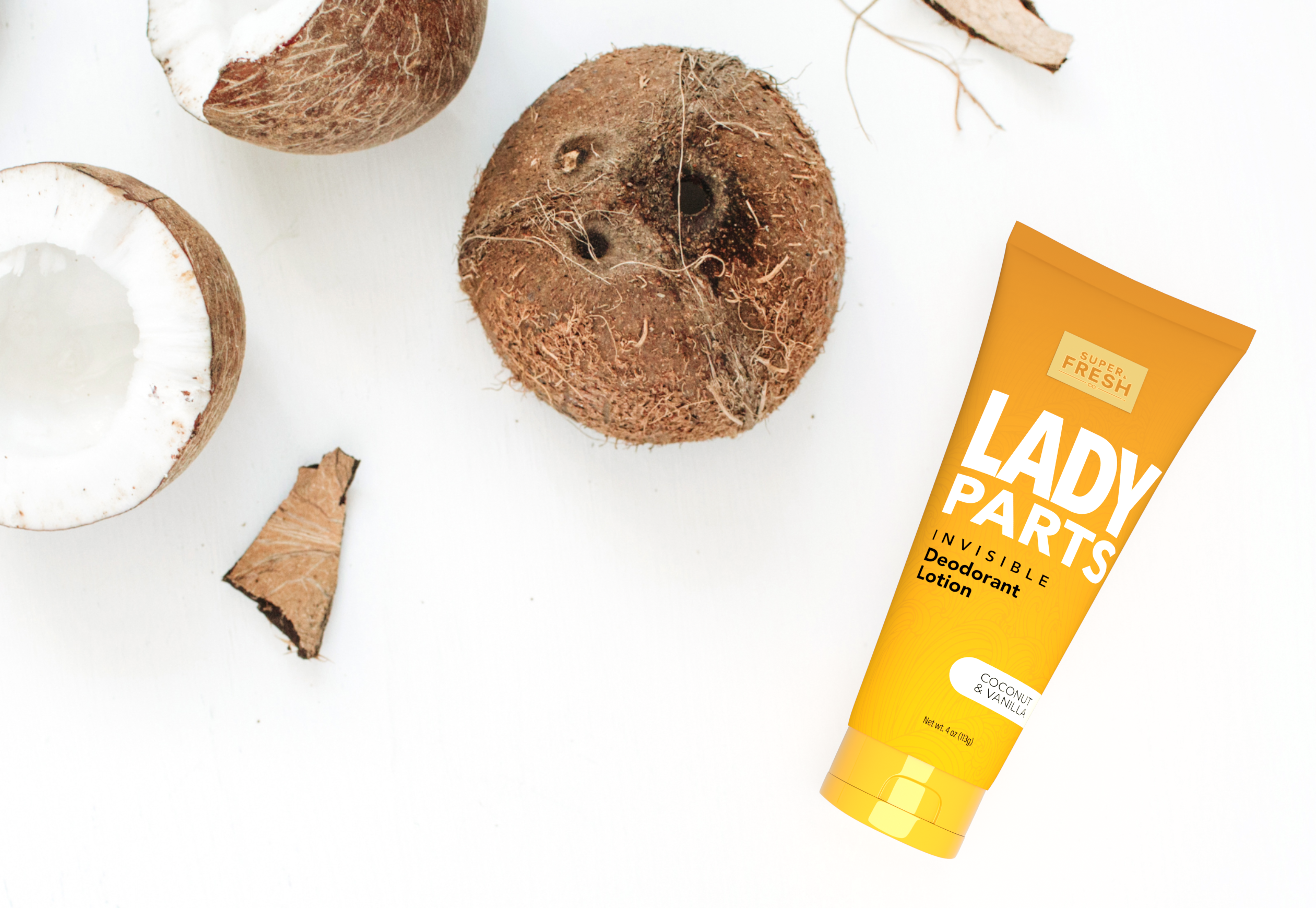 lady parts deodorant with coconut and vanilla
