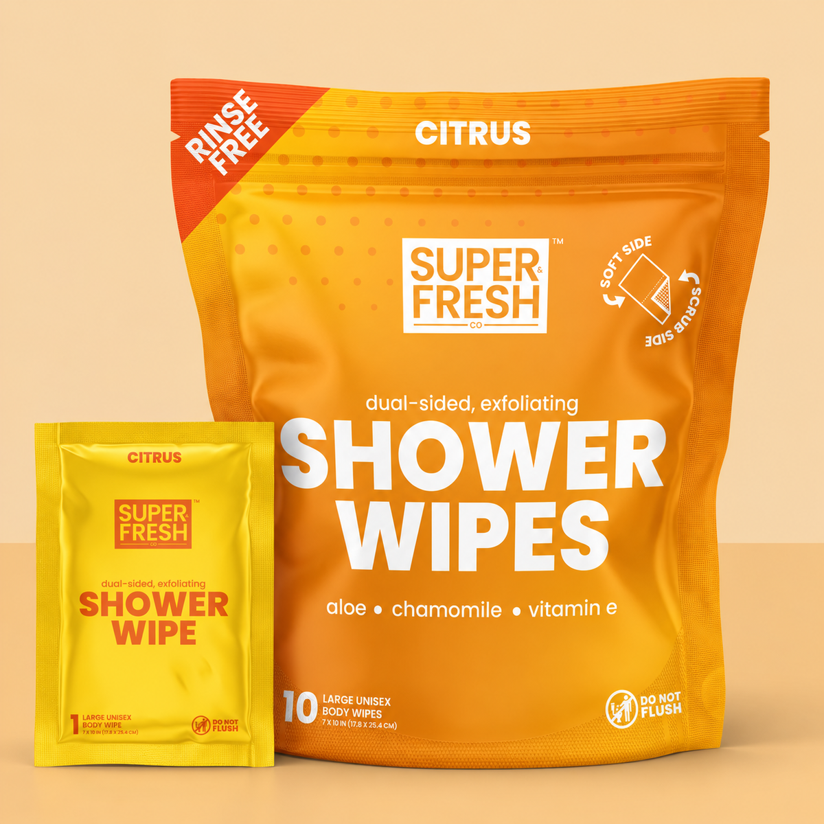 Super Fresh Shower Wipes – Citrus
